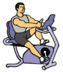 Recumbent Bike Sit in the seat and adjust the seat so that your knee is slightly bent when the pedal is in the farthest position.