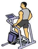 Stair Climber Stair Climber Place your feet on the steps and adjust the resistance so that you are climbing at a fairly quick pace.