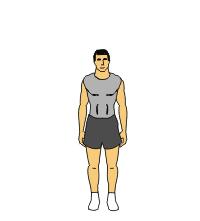 Jumping Jacks Jumping Jacks Start with your legs side by side and your arms by your side. In one motion jump and spread your legs out to the side while your arms raise out and up over your head.