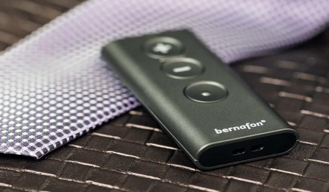 Bernafon RC-A remote control Alternatively, regulate the volume and change programs with the discreet RC-A remote control.
