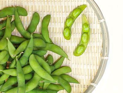 3. Edamame Edamame comes straight from young soybean. They they remain in the pod and are harvested before the beans become hard.
