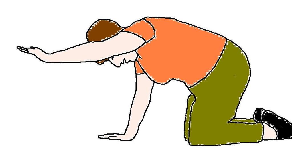 3. Kneeling balance and wrist strengthening (part 2) Purpose This exercise will strengthen back and wrist muscles as well as your abdominal muscles.