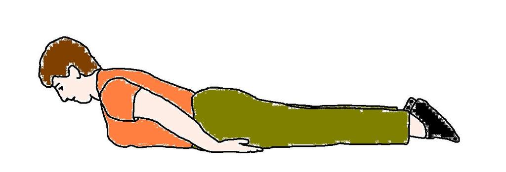 10 Back Extensions (part 2) Lying face down contract your abdominal muscles by pulling you away from the floor Rest your hands by your sides Ensure you are looking down at the floor at all times