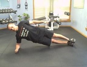 Side Plank (hold) Coaching Tips: Lie on your side with your elbow under your shoulder.