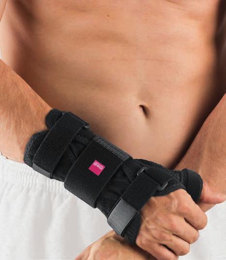 Manumed T Wrist brace with thumb support sprain or distortion of the wrist and/or thumb post-operative fixation of the wrist and thumb lesion of the