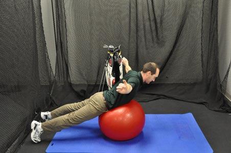 T s On Ball This exercise strengthens all the muscles between your shoulder blades This exercise strengthens all the muscles between your shoulder blades and helps improve shoulder stability in the