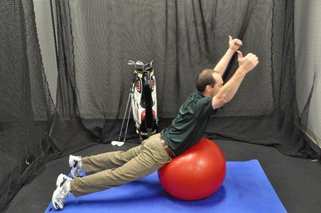 Y y On Ball This exercise strengthens all the muscles between your shoulder blades This exercise strengthens all the muscles between your shoulder blades and helps improve shoulder stability in the