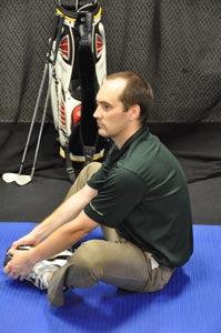 Butterfly Stretch This drill will help obtain more mobility/flexibility in the hips and groin area. This exercise improves lower body mobility in your golf swing.
