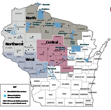 Northwoods Coalition Alliance for Wisconsin Youth (AWY) In 2007, Wisconsin was divided into 5 regions AWY