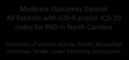 Experts Duke Lifepoint Hospitals REDCAP Database ICD-10 Diagnosis Codes for PAD: I70.2x Atherosclerosis of native arteries I70.3x - I70.