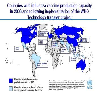 DCVM and Global Health Threats WHO Global Action Plan for Pandemic Influenza (GAP) Year 2006: GAP intiative was planned and 5 DC manufacturers w ere approached for seasonal and H5N1 influenza vaccine