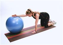 on stability ball as pictured.