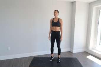 WORKOUT - DAY 4 Exercise #1 - Jumping Jacks Stand with your feet together, knees slightly bent, and arms to the side. Jump while raising arms and separating your legs to the sides.