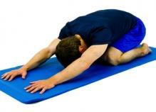 stretch is felt in the spine on the opposite side. Hold for 3-5 breaths.