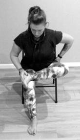 Keep both hips anchored into the chair and engage your core for support. PIGEON Sit towards the front of your chair with your feet on the floor and your spine tall.