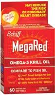 MEGARED Omega-3 Krill Oil Heart Health* Compare to Fish Oil Softgels, 60 ct
