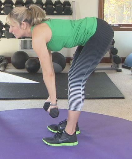Pike Front Raise Start with dumbbells