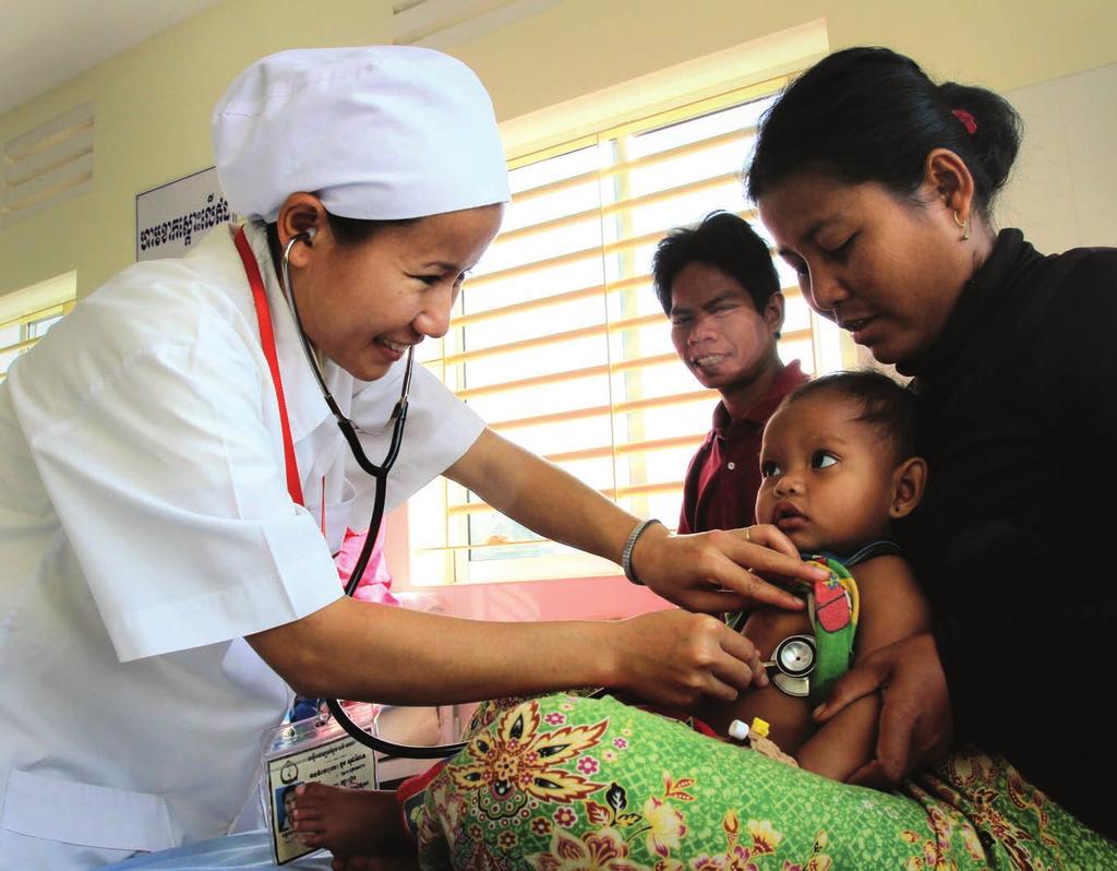 Cambodia 85 percent of births were attended by a trained health professional in 2014, up from 58 percent in 2008.