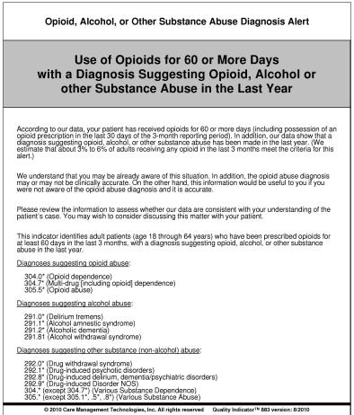 Sample Opioid Clinical Consideration w w w.