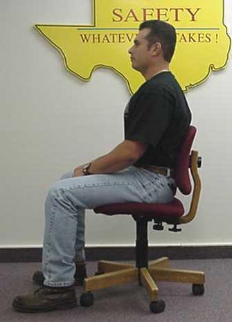WHEN SITTING, KEEP YOUR HIPS