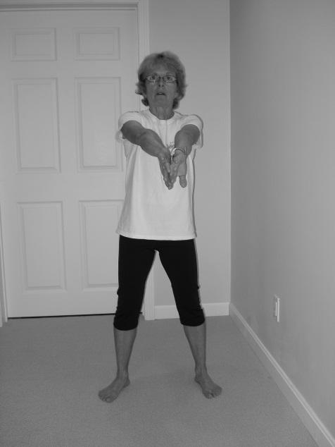 EXERCISE 1 Shoulders Arms Extend your arms with backs of the hands