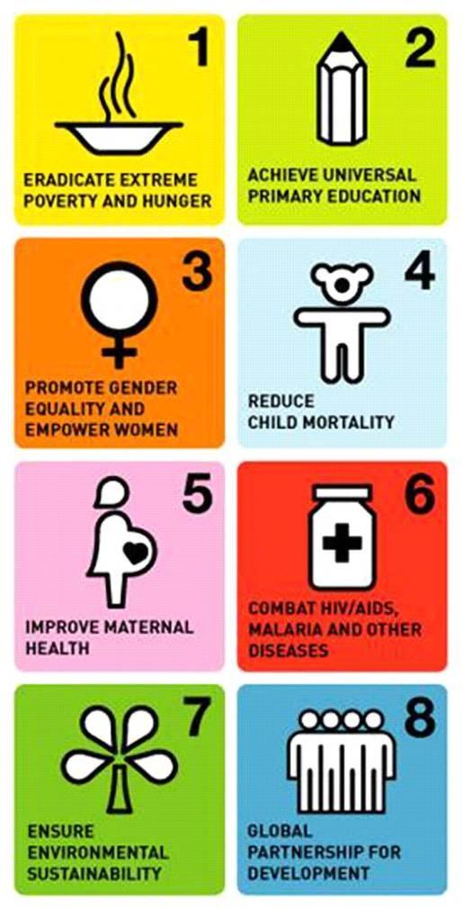 THE MDGS AND FOCUS AREAS Goal 1: Eradicate Extreme Poverty and Hunger Goal 2: Achieve Universal Primary Education Goal 3: Promote Gender Equality and Empower Women Goal 4: Reduce Child
