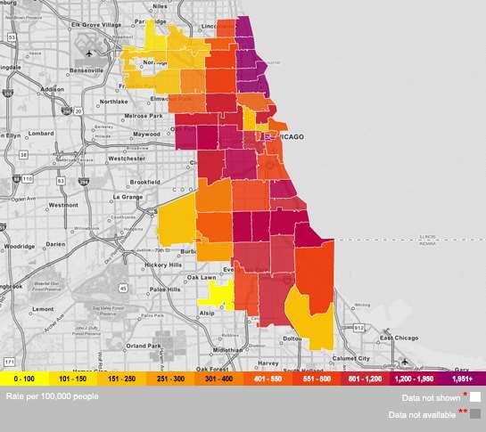 HIV in Chicago Mortality - Number of deaths of