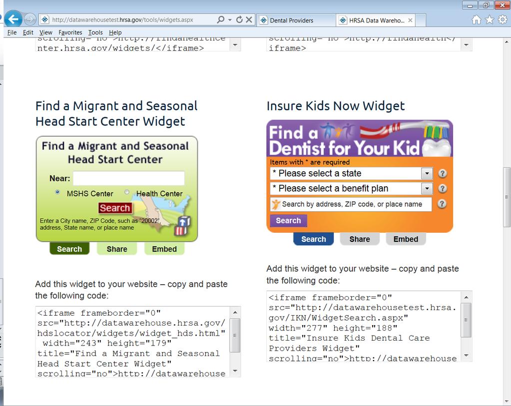 html 10 Insure Kids Now: Medicaid/CHIP Dentist Locator Tool Download the Widget: