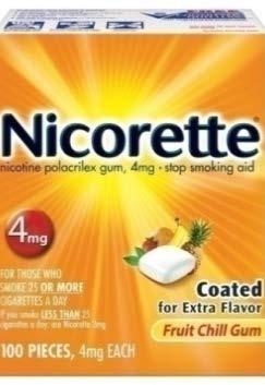 Sugar-free chewing gum Nicotine Gum Available in different flavors Absorbed through the lining of the mouth Available in two