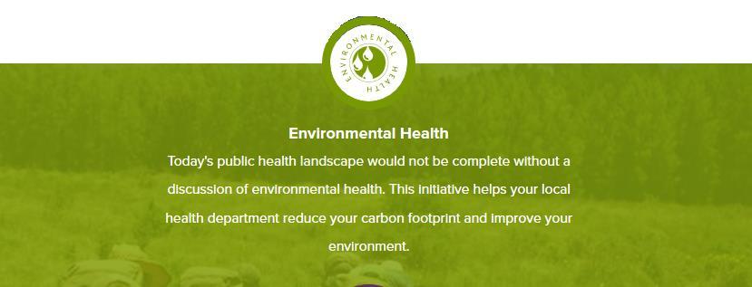 ENVIRONMENTAL HEALTH WORKGROUPS The Environmental Health Committee provides leadership and guidance to NACCHO, local health departments, partner organizations regarding environmental health policies
