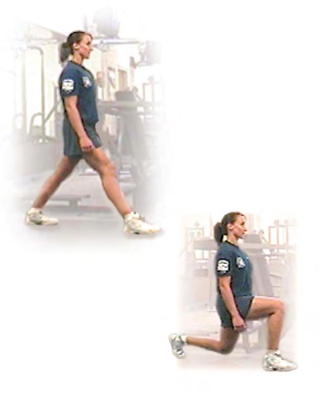 3. Split Squats Glutes, Quadriceps, Hamstrings, Calves CPAT vents: Stair Climb, Hose Drag, adder Raise, Forcible ntry, Rescue, Ceiling Breach and Pull Stand with feet together then step backward with