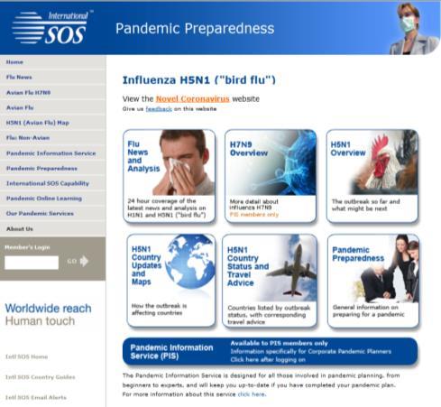 Pandemic Information The Pandemic Information website is the