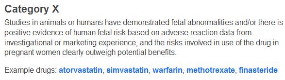 Possibility of Pregnancy Anticoagulation (Warfarin : Category X) -