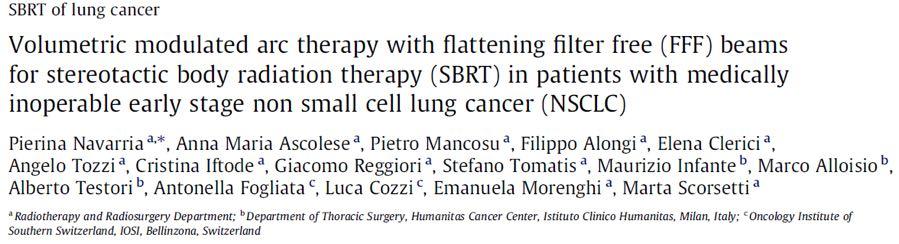 For lung and liver SBRT, a FFF linac reduces treatment and immobilization time by more than 50% compared to a conventional linac.
