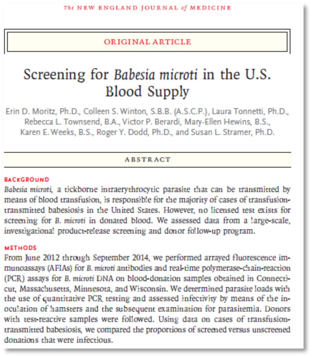 Screening fr Babesia micrti in