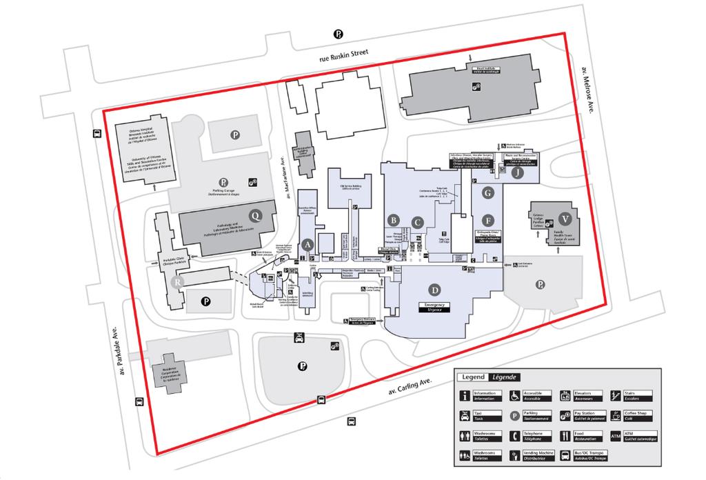 Course Venue Map University of Ottawa Skills & Simulation Center