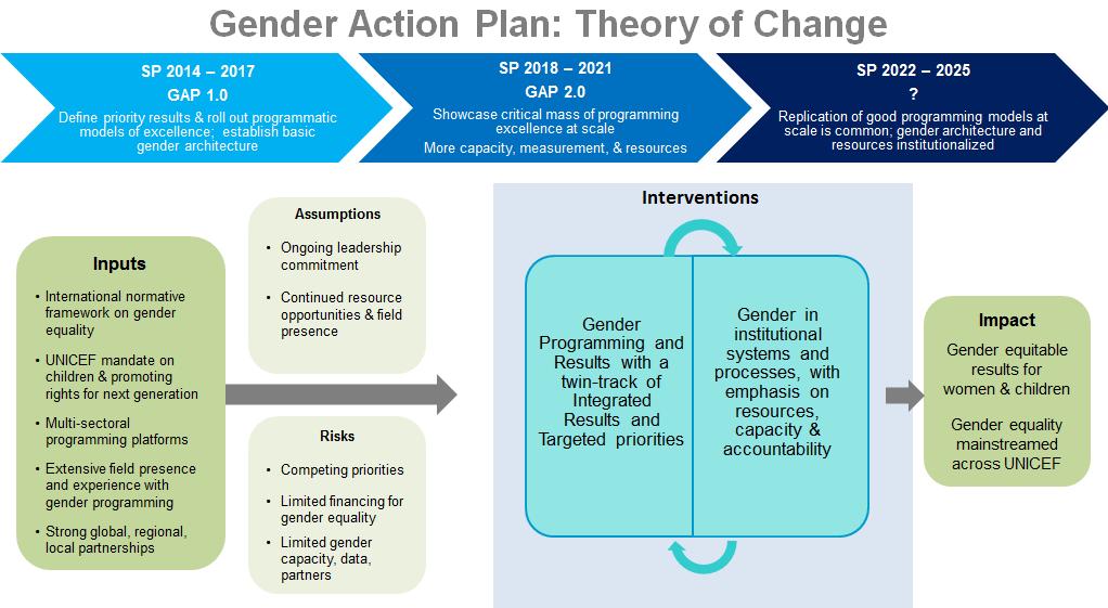 17. The vision for the first phase of the GAP has been to establish a basic gender architecture of staffing and capacity, and to define a fundamental set of priority programming results, with