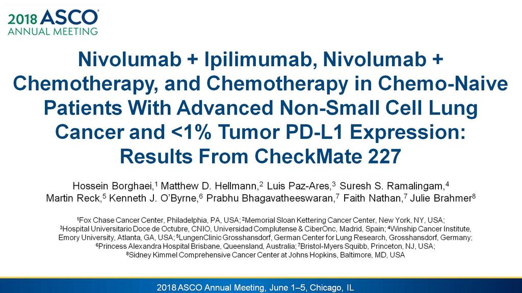 Nivolumab + Ipilimumab, Nivolumab + Chemotherapy, and Chemotherapy in Chemo-Naive Patients With Advanced Non-Small Cell Lung