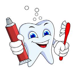 Clipart of: Happy tooth with paste and brush Provider Name: The Standard Network: Ameritas -