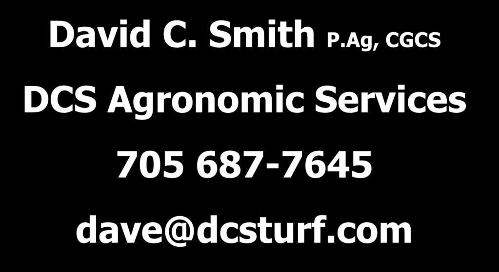 Thank You David C. Smith P.