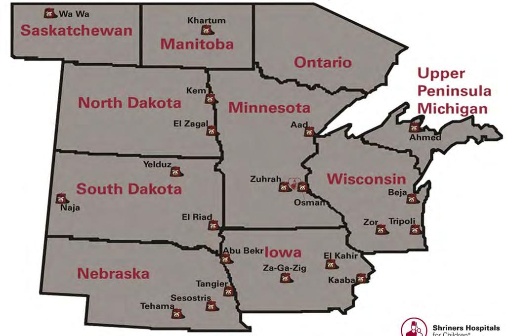 Shriners Hospitals for Children Twin Cities Service Area North Dakota