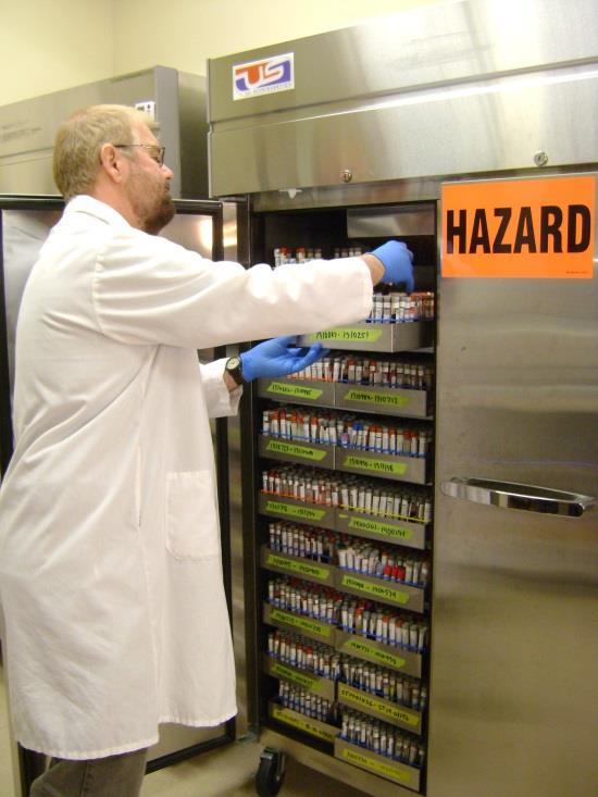 Refrigerated while not testing Samples