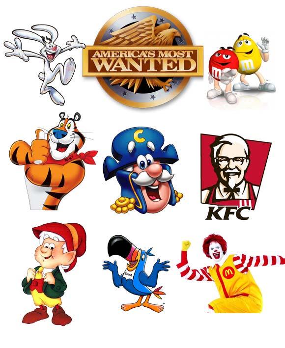 foods Cartoon characters sell unhealthy food