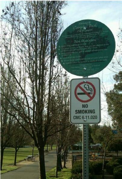 adopted a smoke-free parks