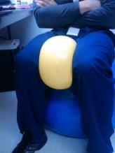 Seated Ball Squeeze Hip Adduction In a seated position, place a ball (pillow or bolster) between your