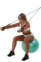 Chest Exercise #4: Stability Ball/Seated Two Arm Chest Press Gym