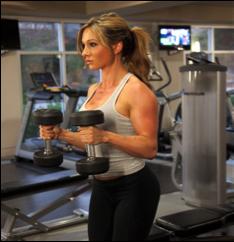 position" Hammer Curls: bicep curl holding the dumbbell as if it where a hammer, start with dumbbells at sides, palms facing body, bend elbow and curl weight towards front