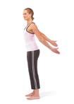 Repeat on the other side. Shoulder Stretch Straighten your left arm and raise it the level of your shoulder.