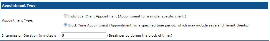 Appointment Type When Do I use Block Time