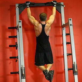 SIDE TO SIDE CHIN UPS 1. Grab the pull-up bar with the palms facing forward using a wide grip. 2.